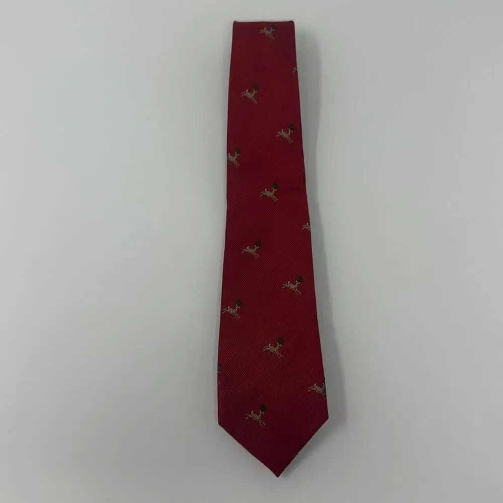 Crewcuts for Kids 100% Silk Christmas Reindeer Tie - Red